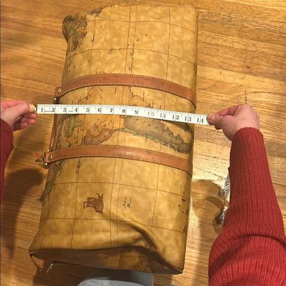 Vintage Alviero Martini Map Print Travel Bag - Picture 5 of 16